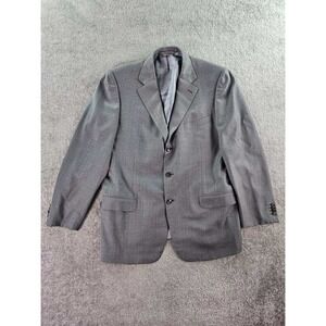 Ermenegildo Zegna Suit Jacket Mens 44 R Gray Wool Striped Luxury Trofeo Garmany